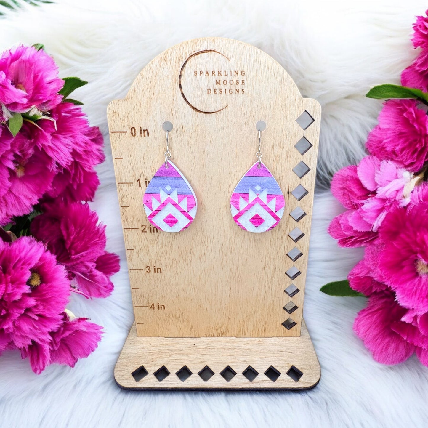 Aztec Acrylic Earrings