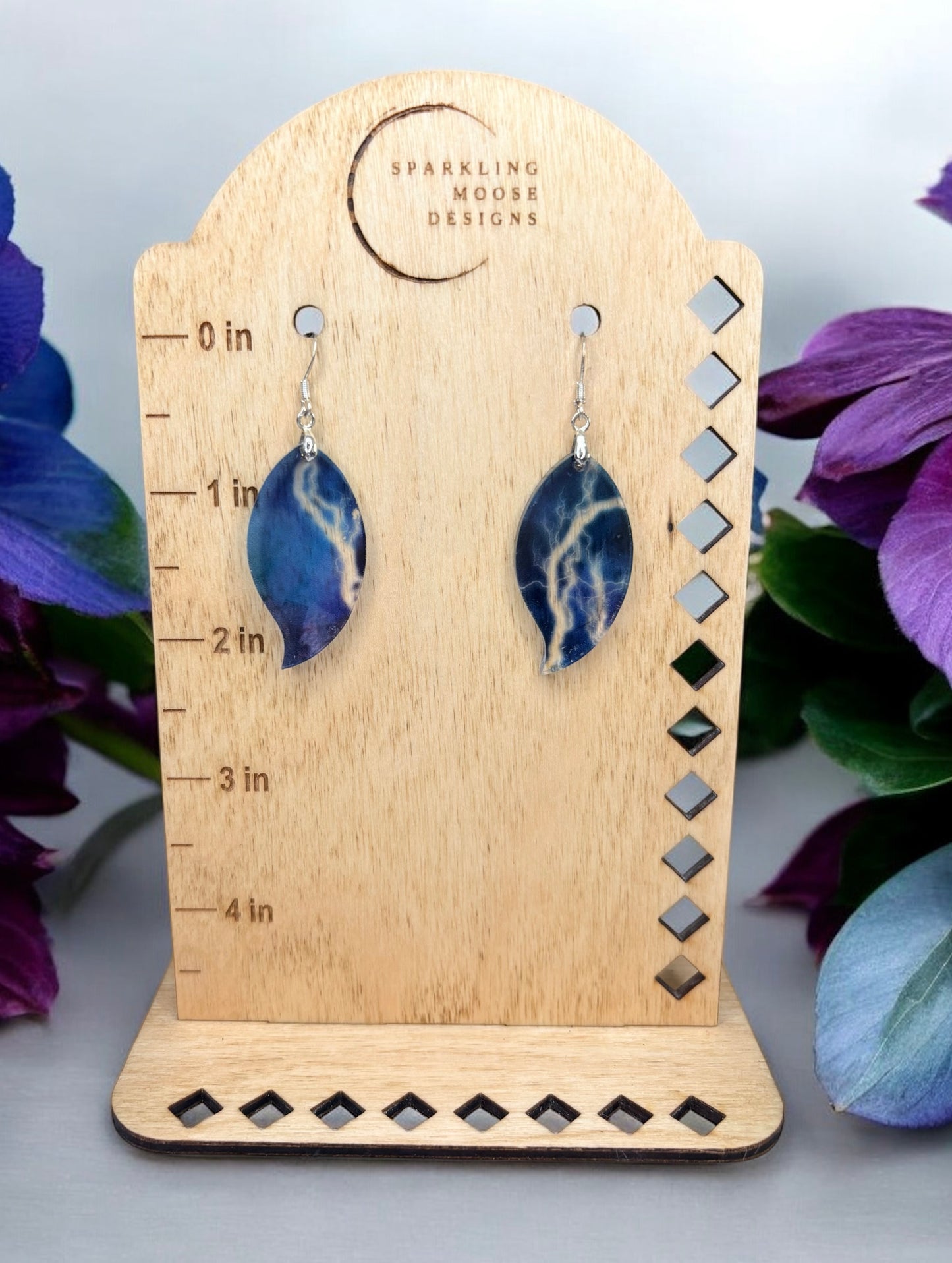 Acrylic Lightening Strike Earrings