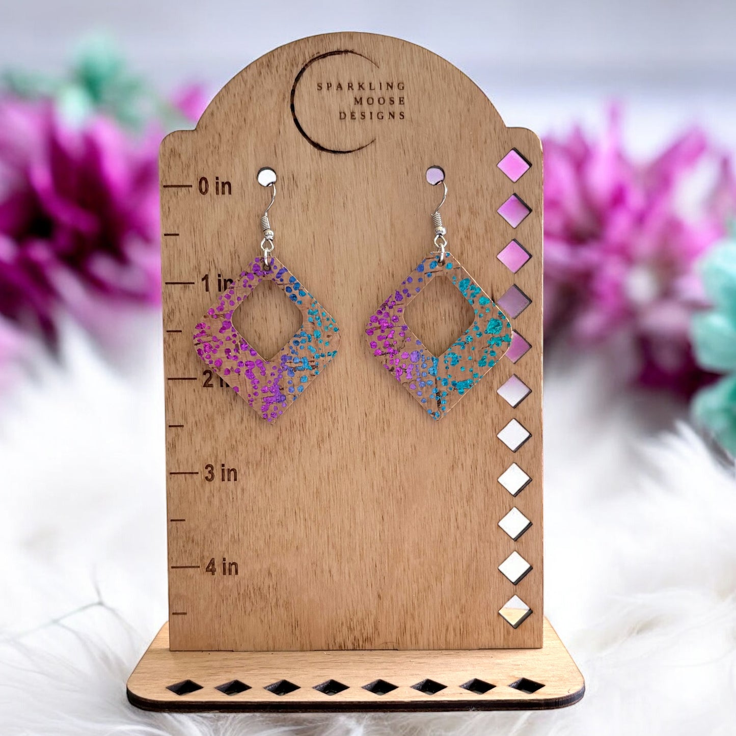 Speckled Color Cork Earrings