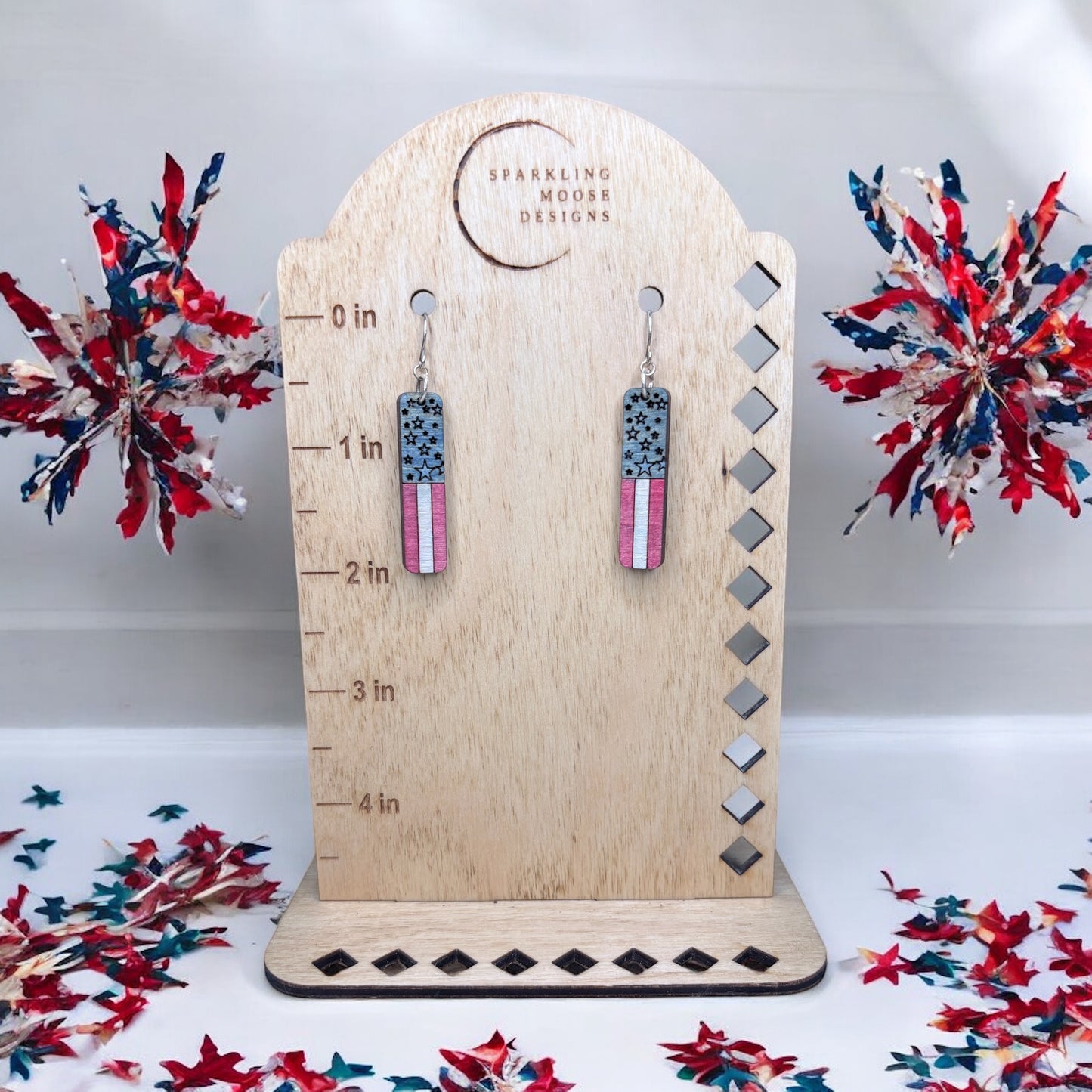 American Flag Bar Earrings