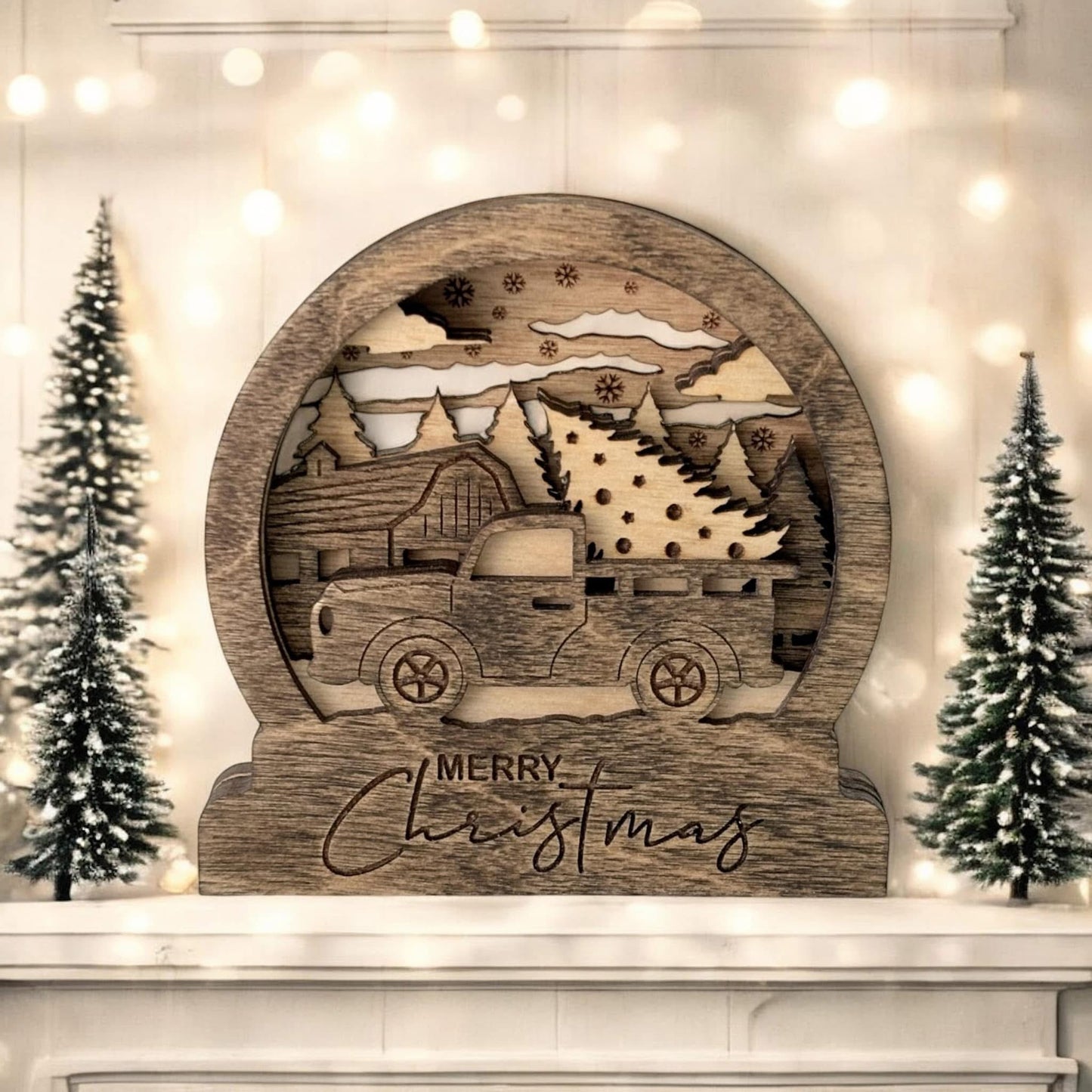 Little Truck Christmas Tree Shelf Sitter