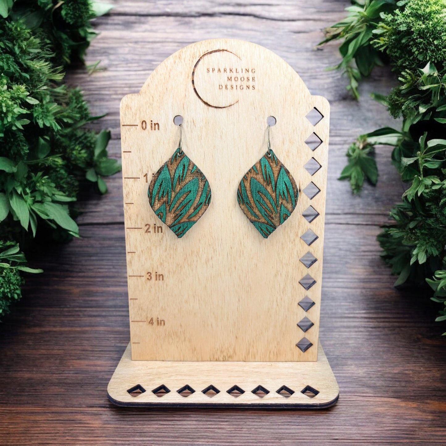 Leaf Wood Earrings