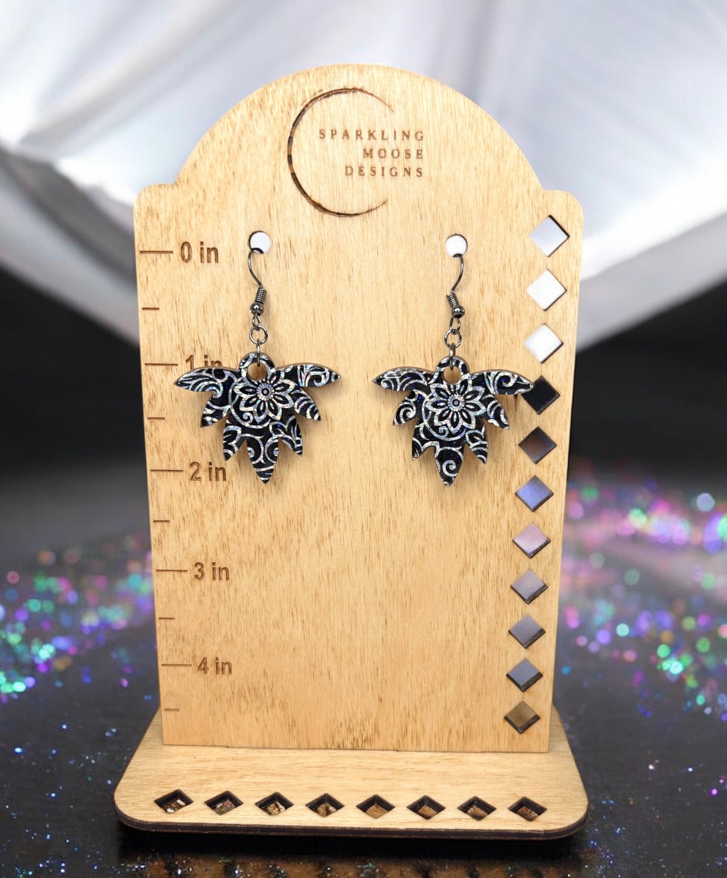 Wood w/ Foil Earrings