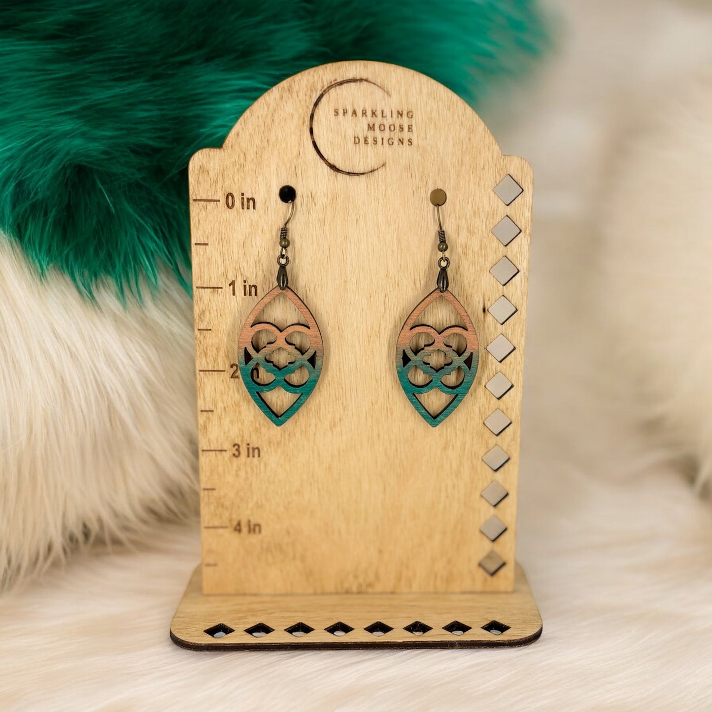 Geometric Wood Earrings