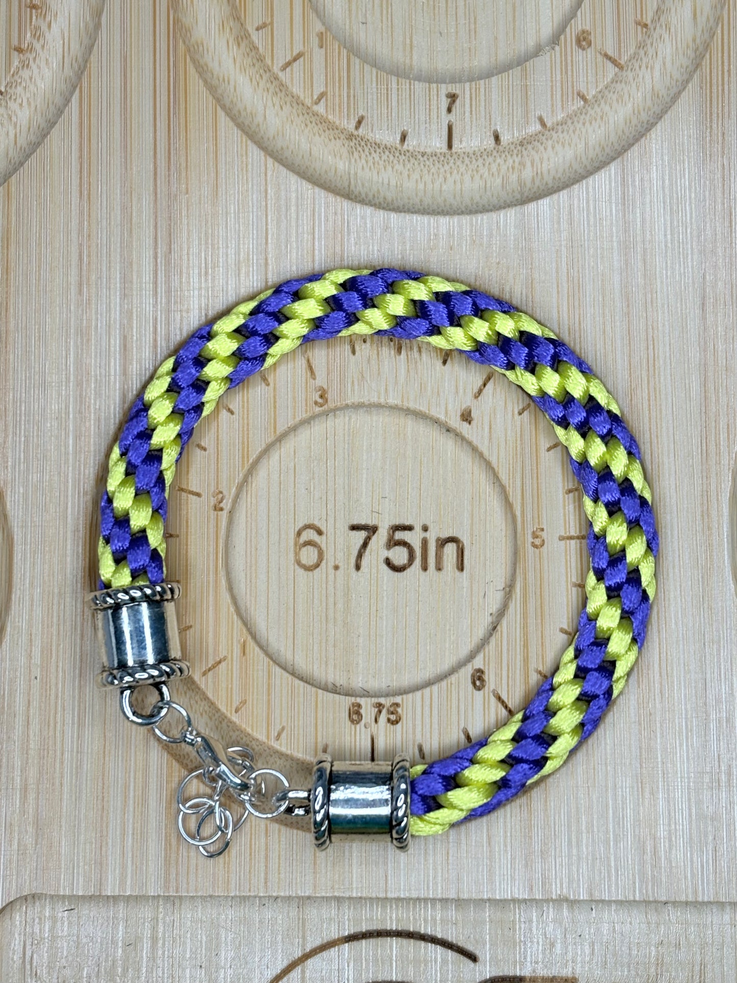 Purple & Yellow Kumihimo Bracelet