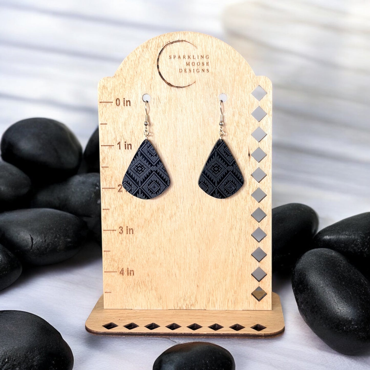 Aztec Pattern Acrylic Earrings