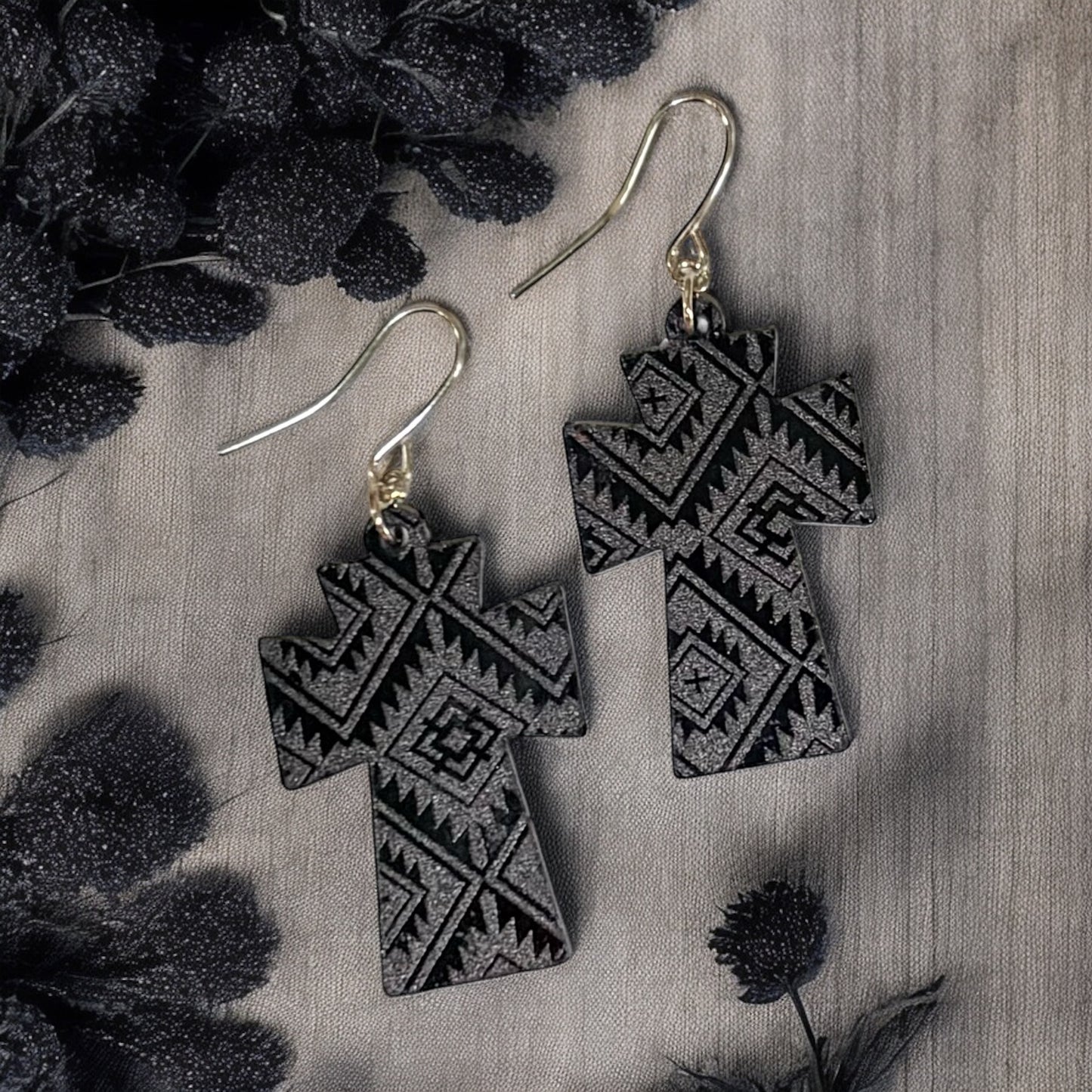 Thick Cross Acrylic Earrings