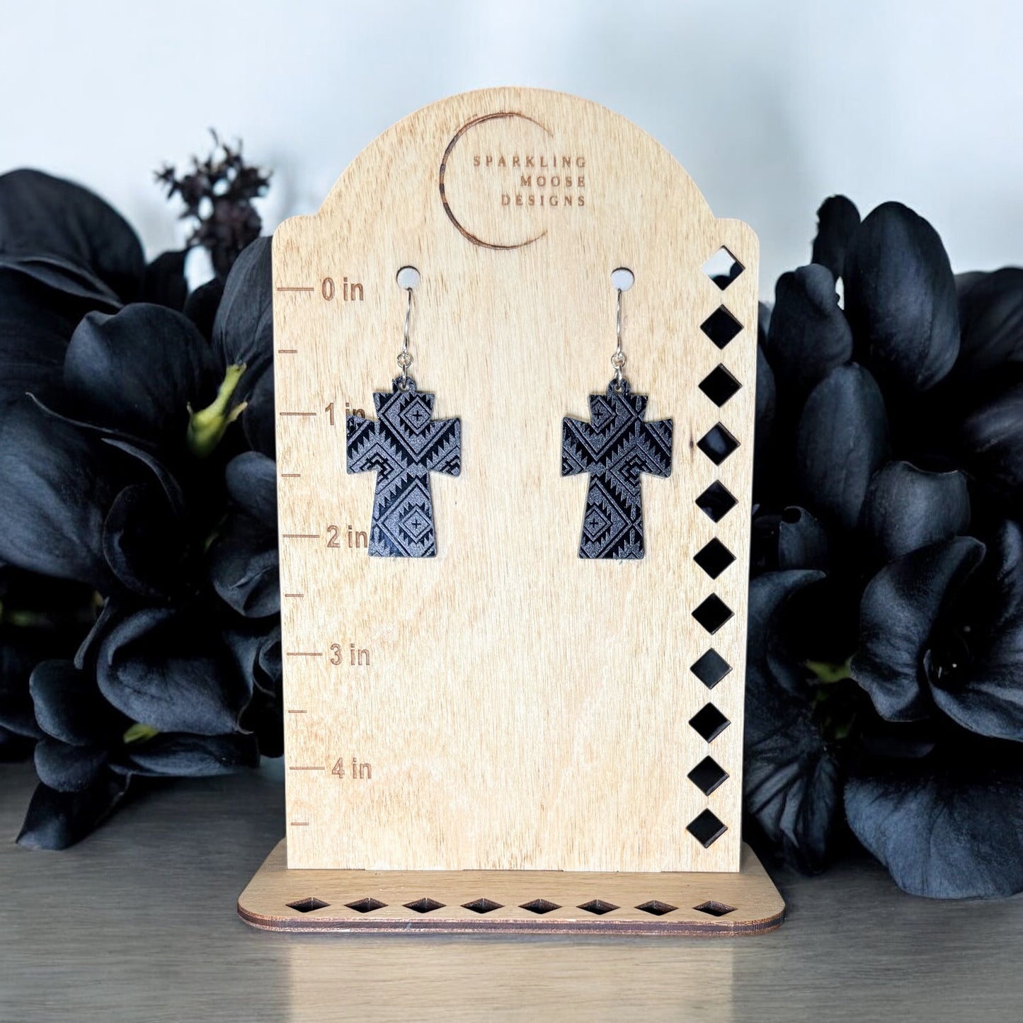 Thick Cross Acrylic Earrings