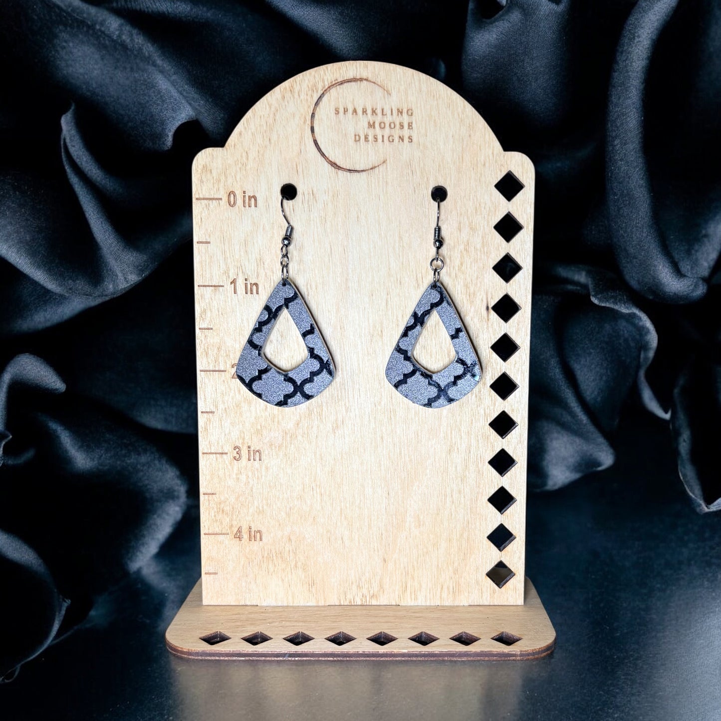 Black Acrylic Earrings