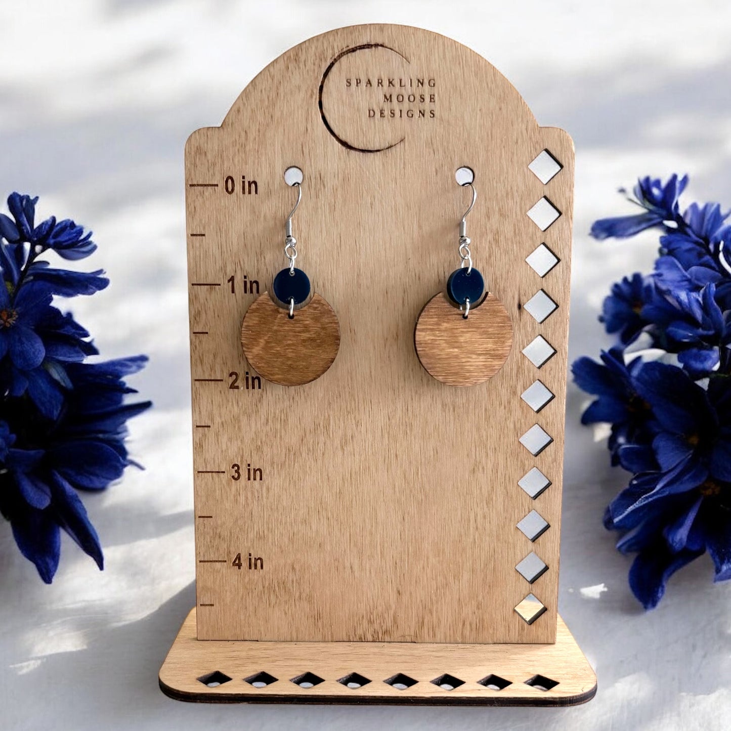 Boho Acrylic & Wood Earrings