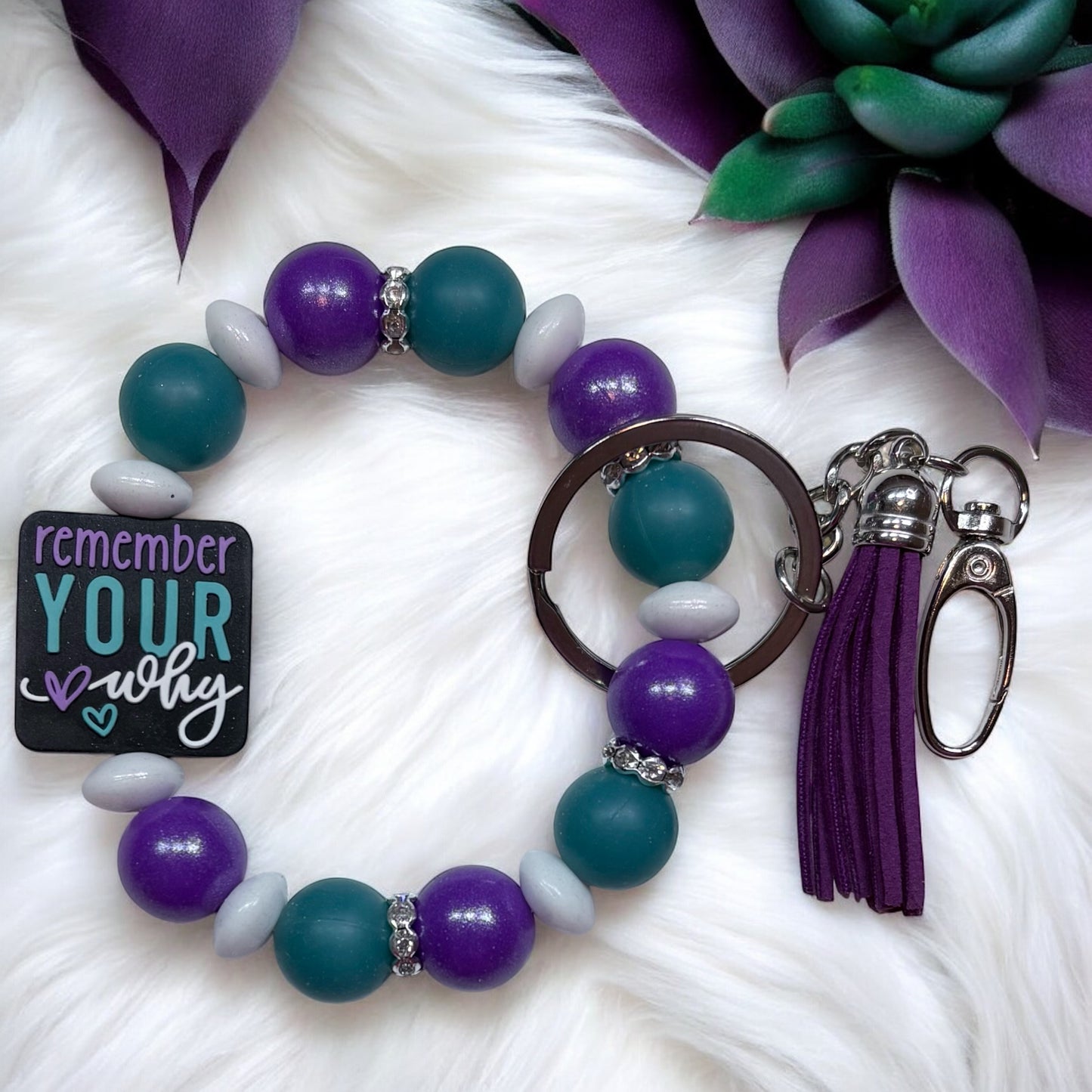 Remember Your Why Wristlet Keychain