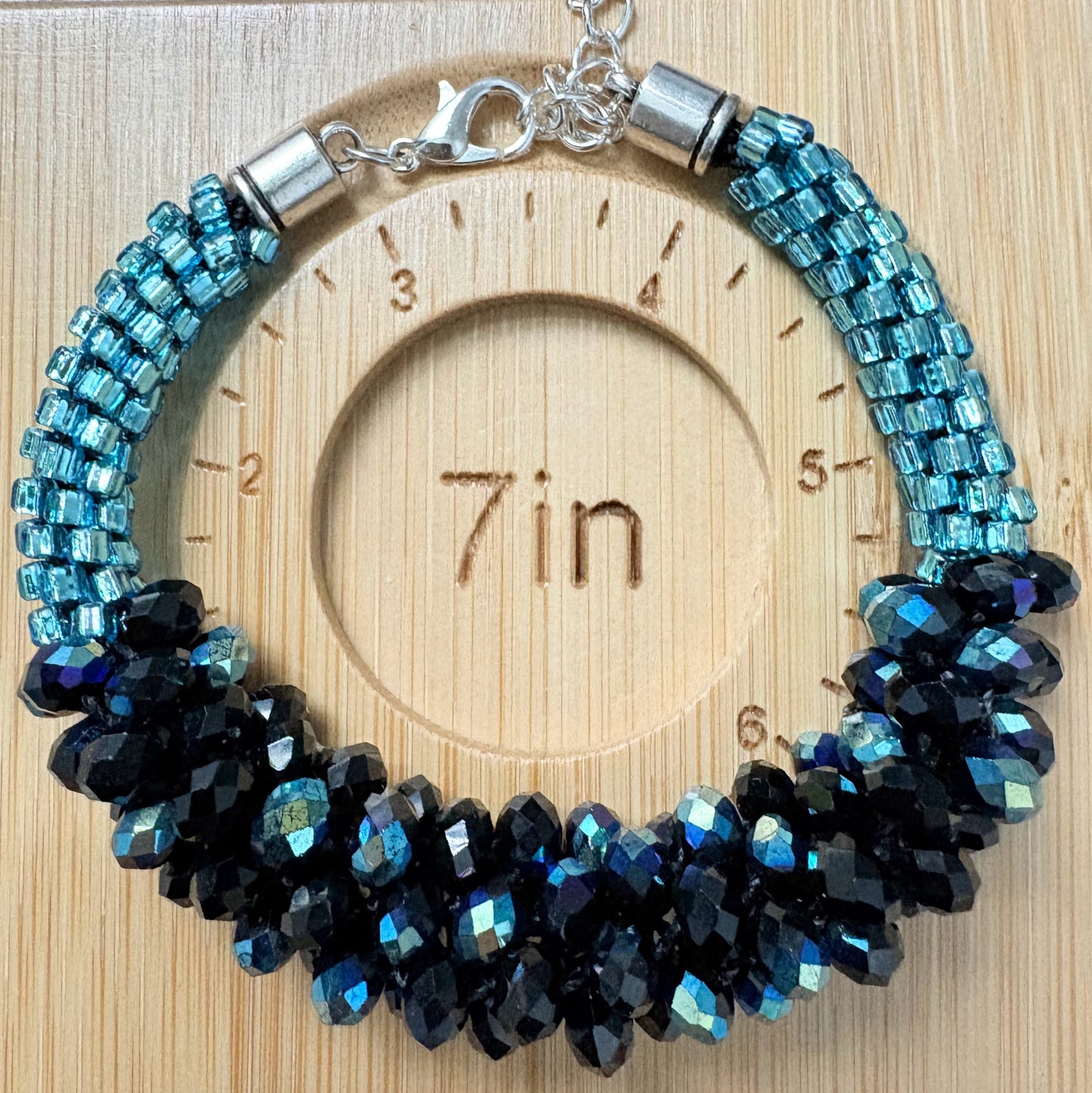 Black Color Shift Kumihimo Bracelet