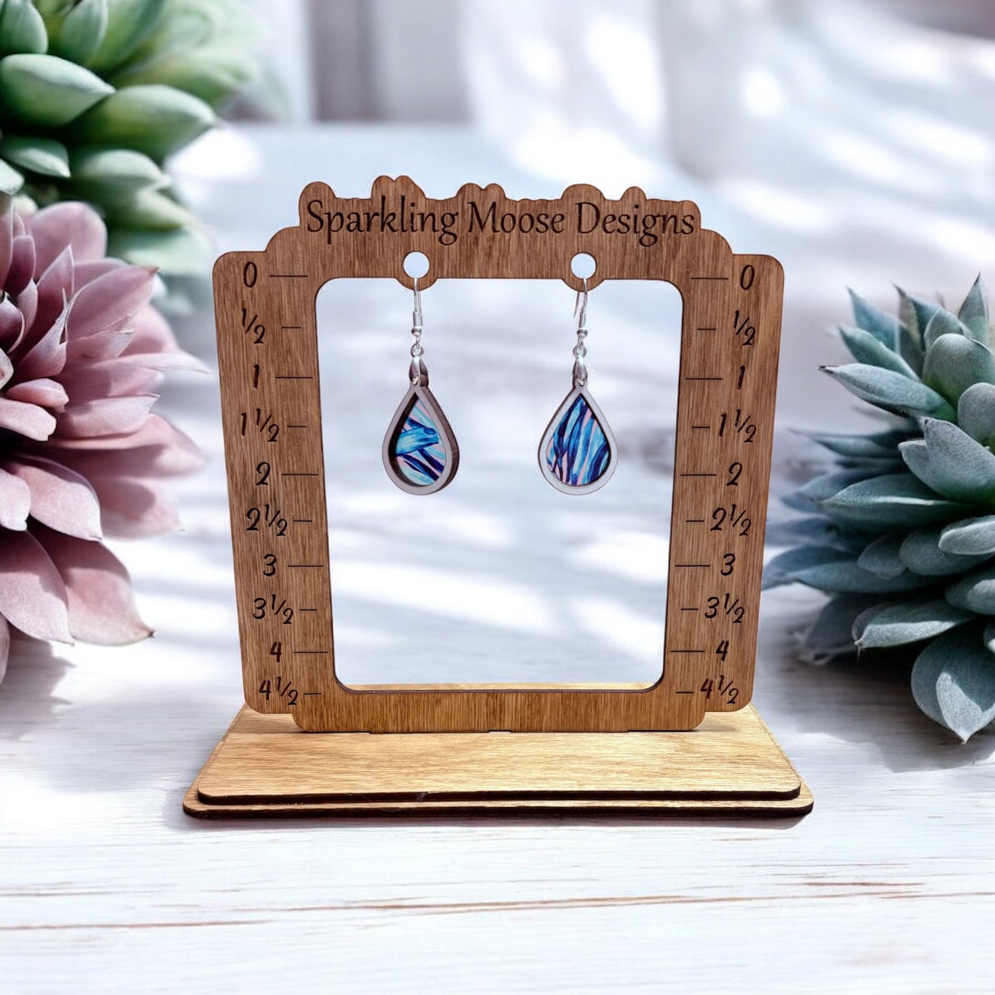 Tropical Leaves Teardrop Earrings