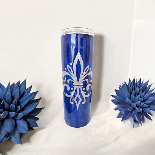 Fleur De Lis Resin Tumbler