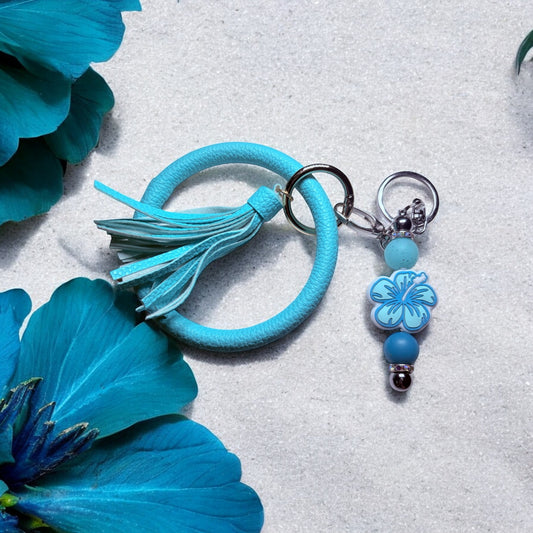 Bangle with Hibiscus Bar Keychain