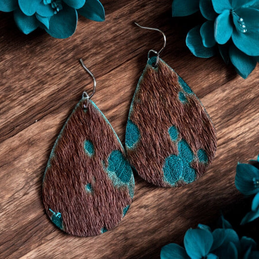 Cowhide Leather Earrings