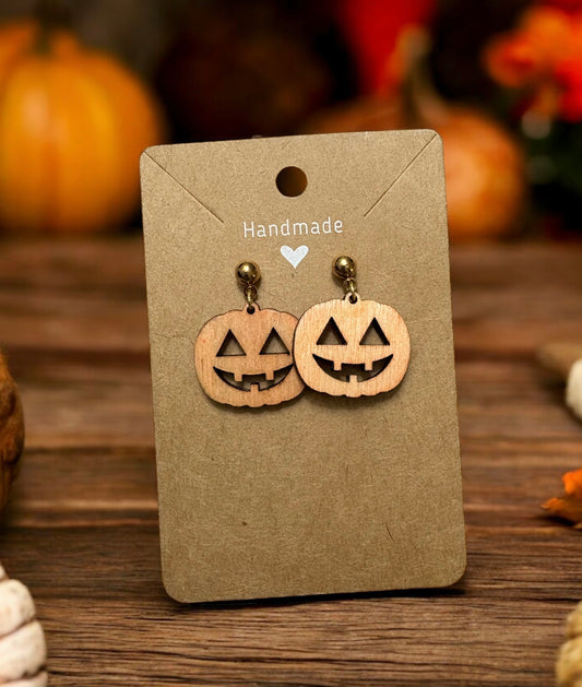 Pale Orange Jack O’ Lantern Earrings