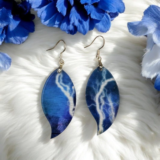 Acrylic Lightening Strike Earrings