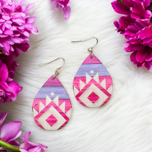 Aztec Acrylic Earrings