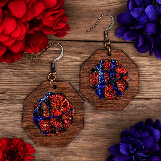 Wood w/ Dichrolam Acrylic Inlay