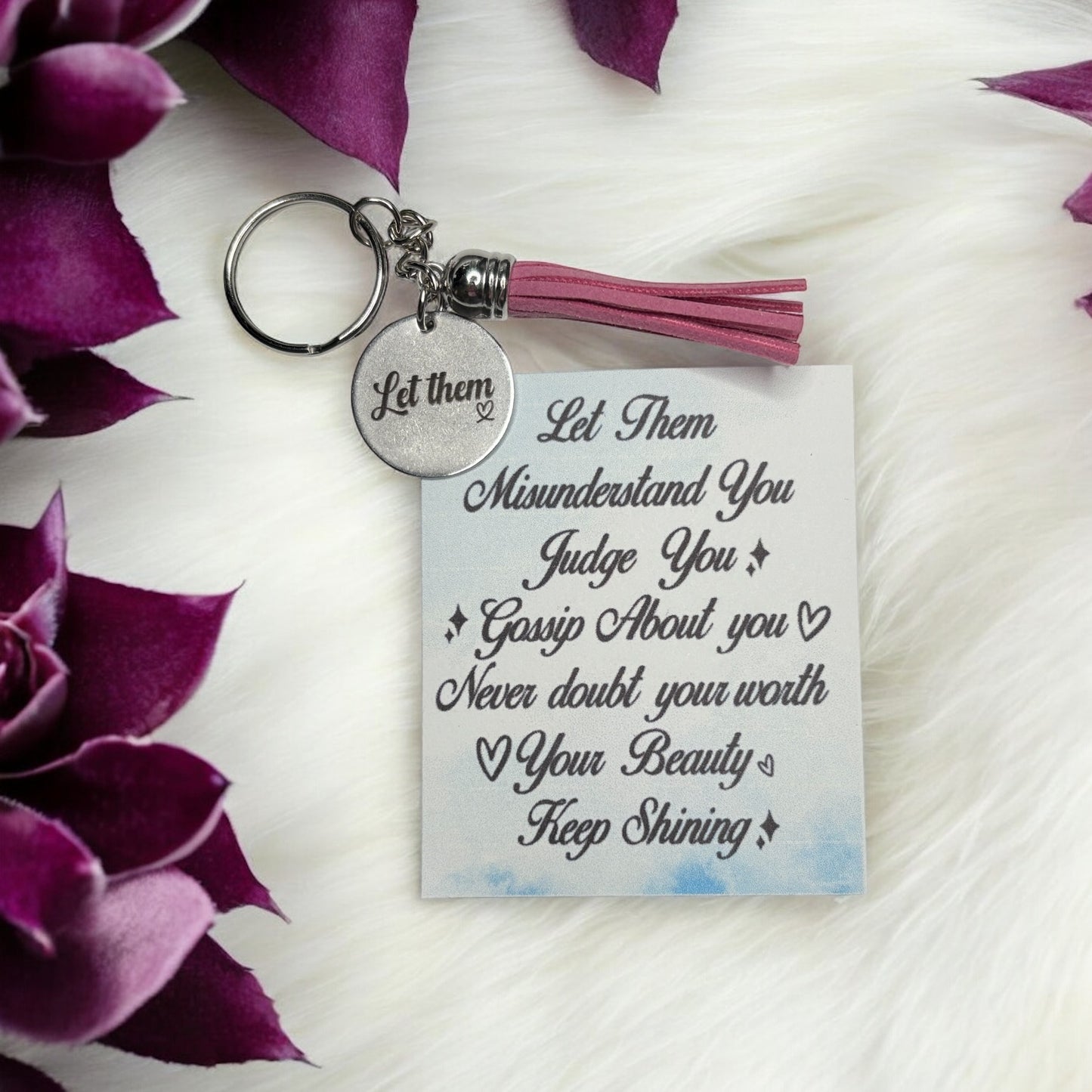 Let Them Keychain w/ Tassle