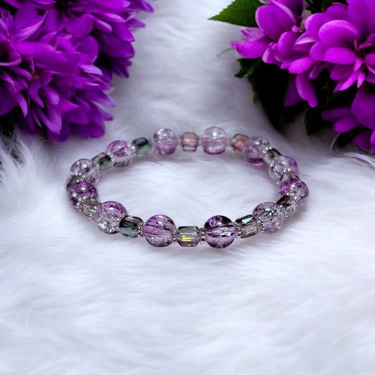 Purple Crackle Bracelet
