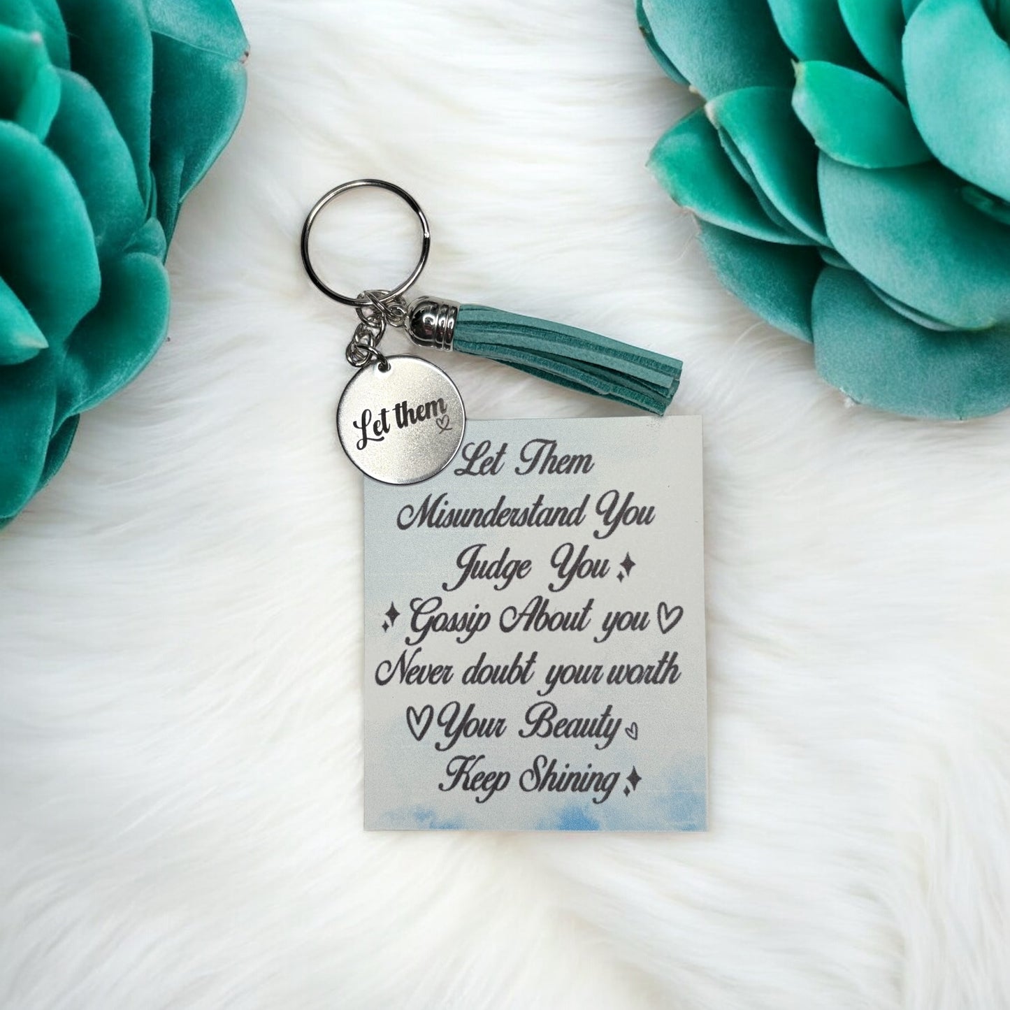 Let Them Keychain w/ Tassle
