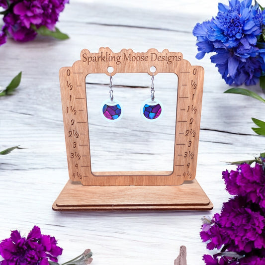 Stained Glass Acrylic Earrings