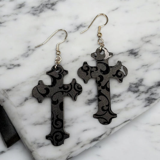 Flurry Cross Black Acrylic