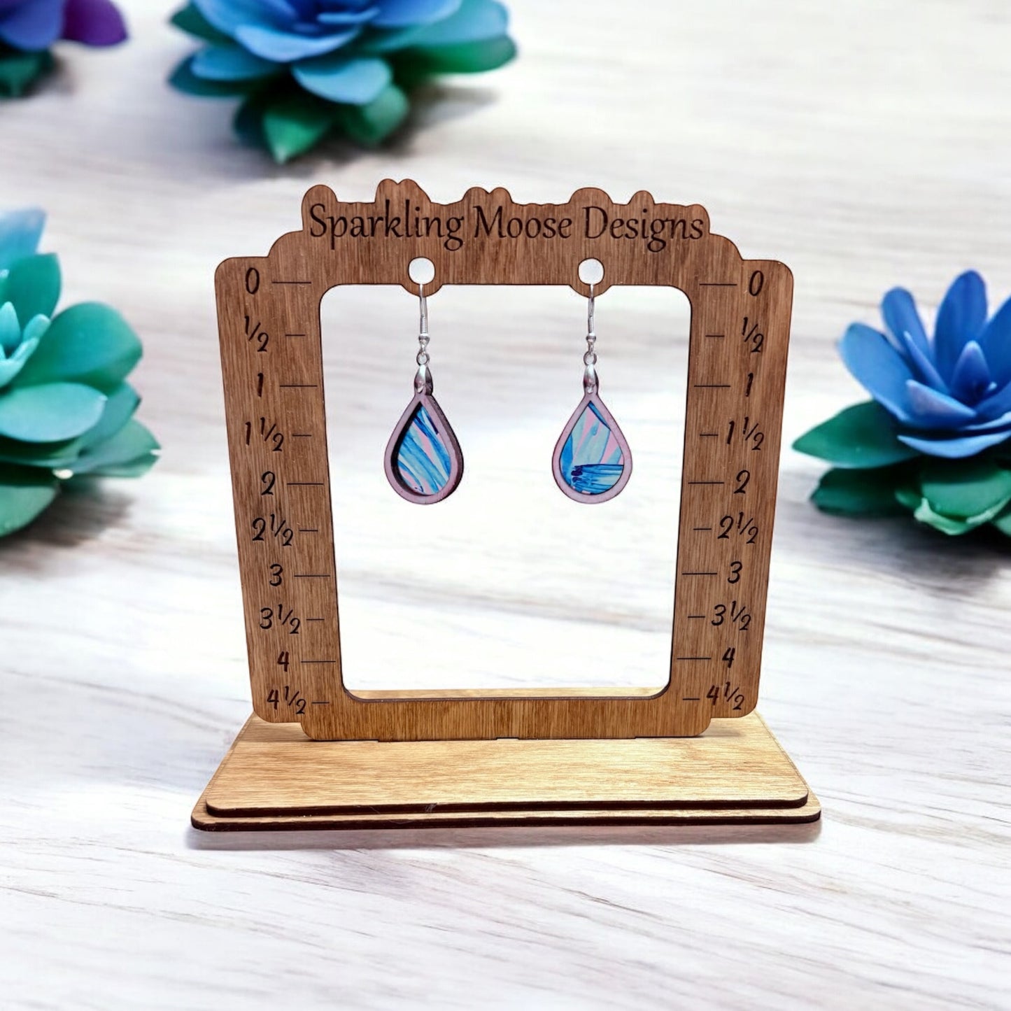 Tropical Leaves Teardrop Earrings