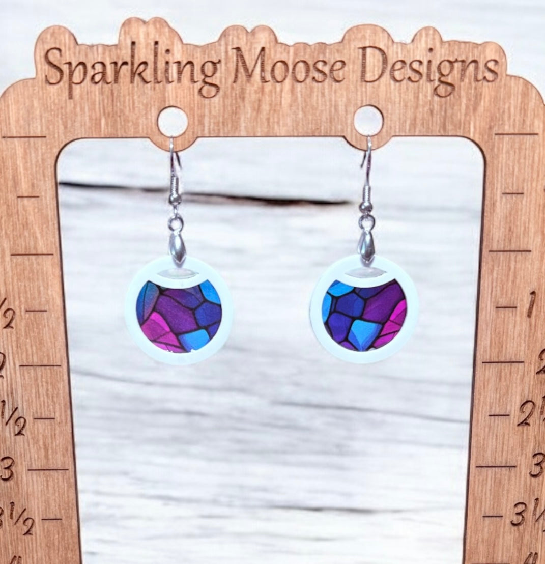 Stained Glass Acrylic Earrings