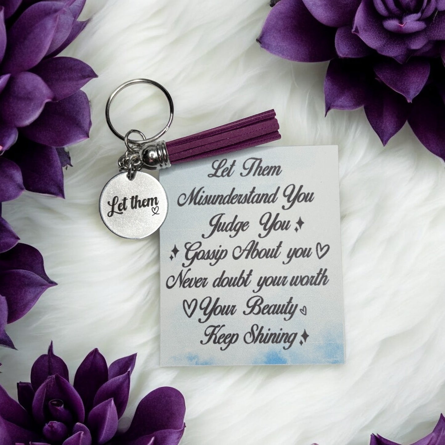 Let Them Keychain w/ Tassle