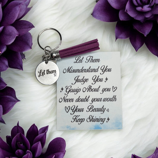 Let Them Keychain w/ Tassle