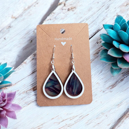 Tropical Leaves Teardrop Earrings
