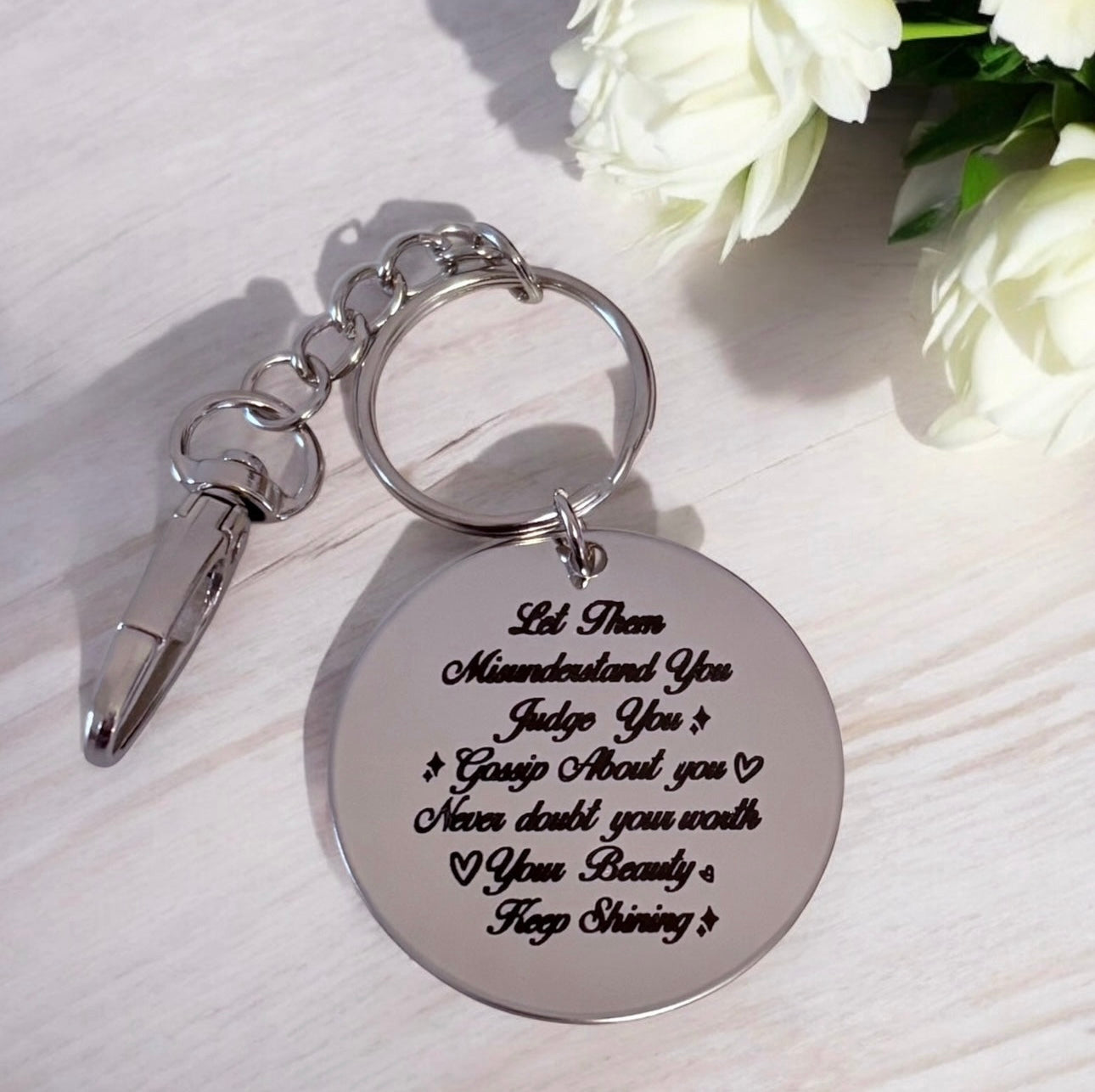 Let Them Poem Keychain