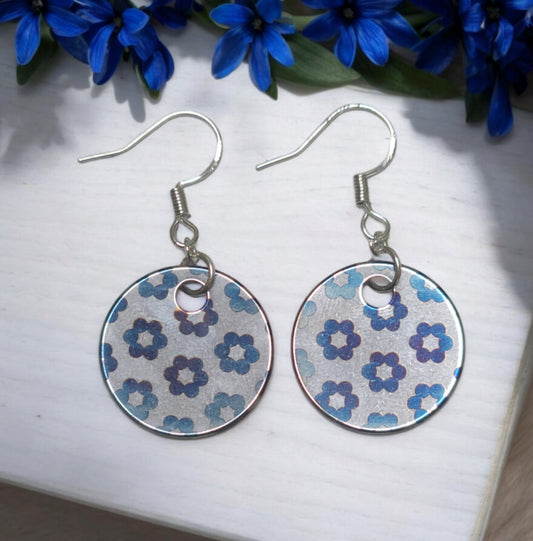 Blue Flower Earrings