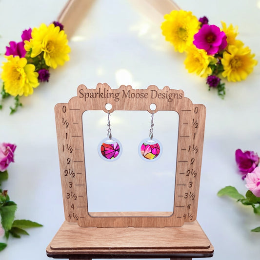 Stained Glass Pattern Acrylic Earrings