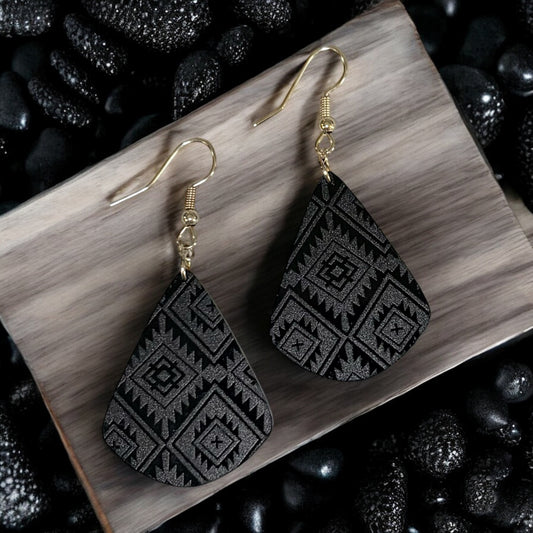 Aztec Pattern Acrylic Earrings
