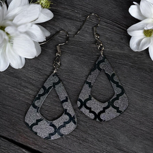 Black Acrylic Earrings