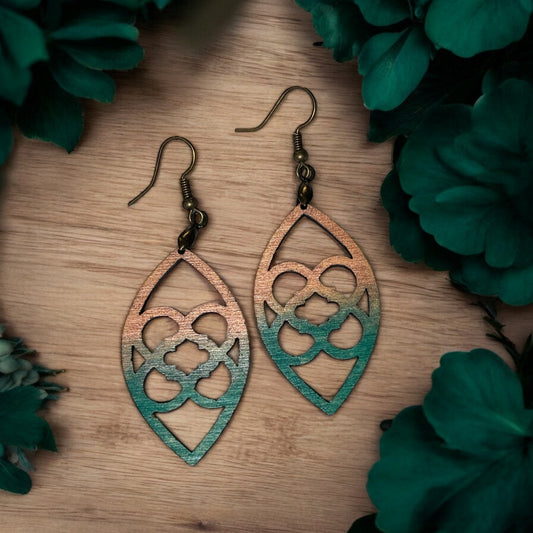 Geometric Wood Earrings