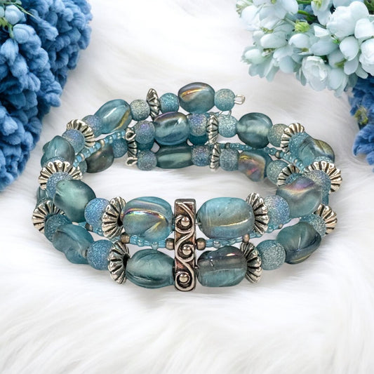 Blue Holographic Cuff Bracelet