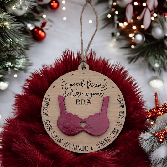 Good Friends Bra Ornament