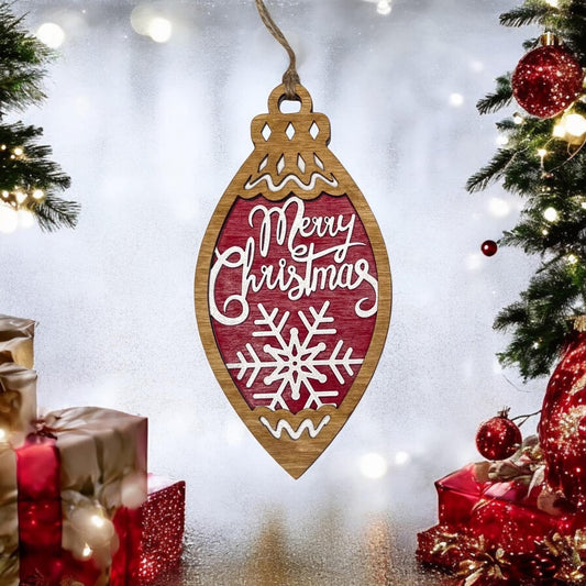 Merry Christmas Lightbulb Ornament