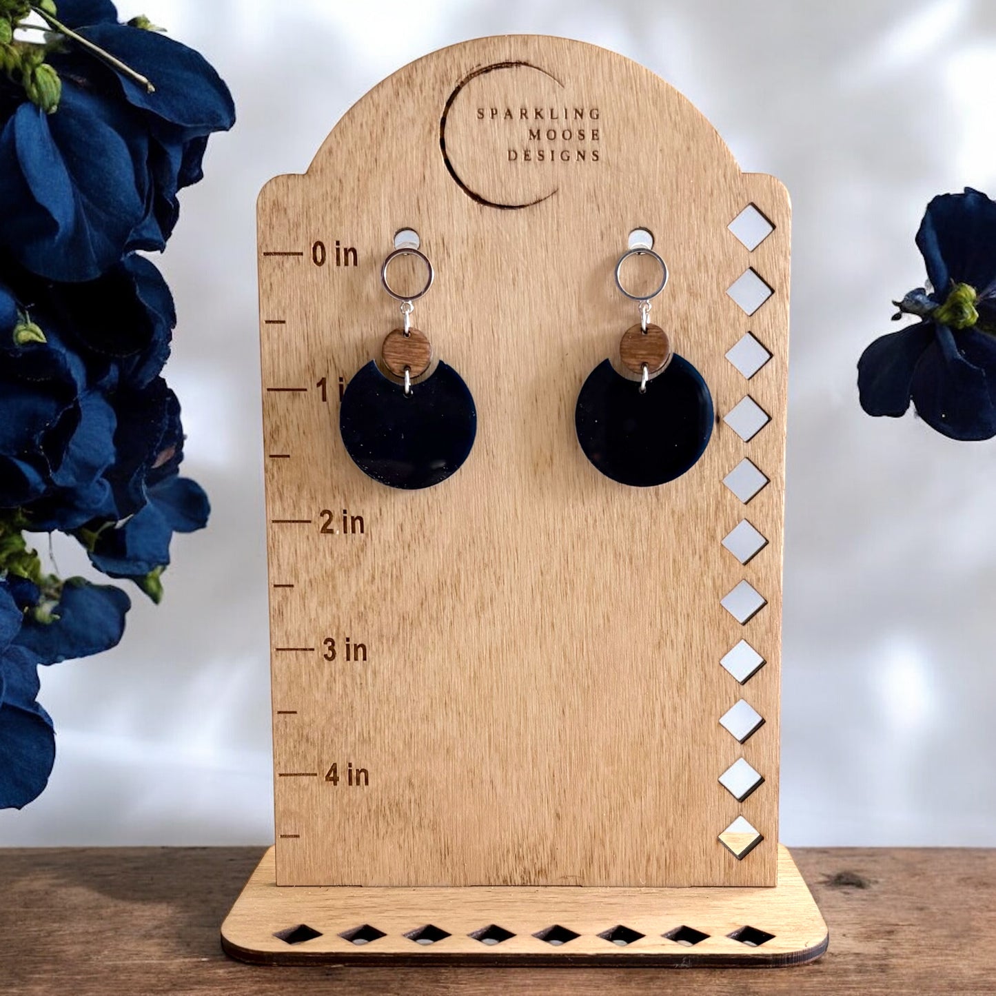 Boho Acrylic & Wood Earrings