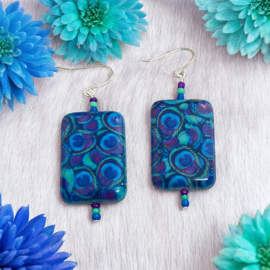Blue Swirl Earrings