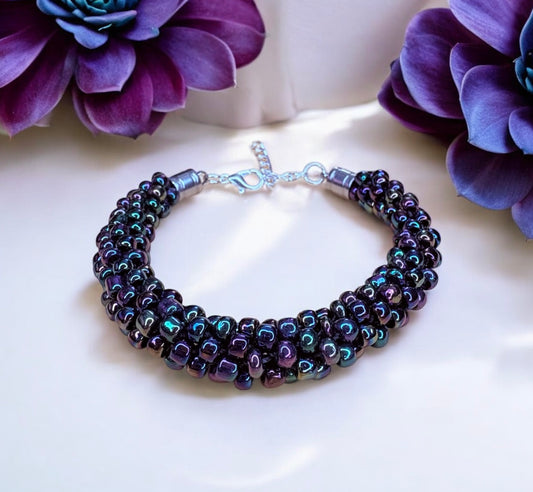 Metallic Multicolor Kumihimo Bracelet