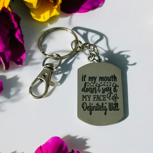 If my mouth don’t say it Keychain