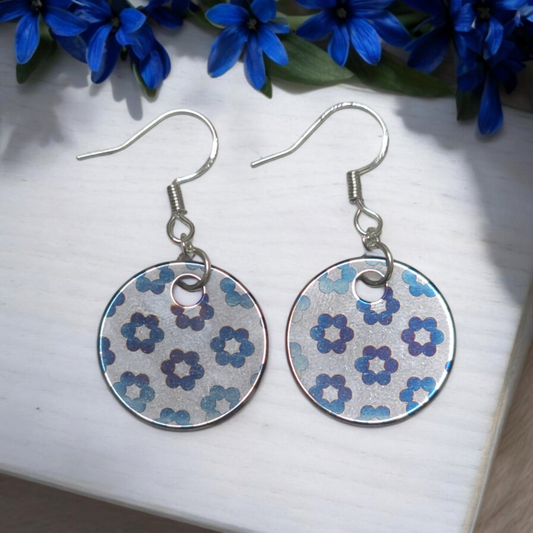 Blue Flower Earrings
